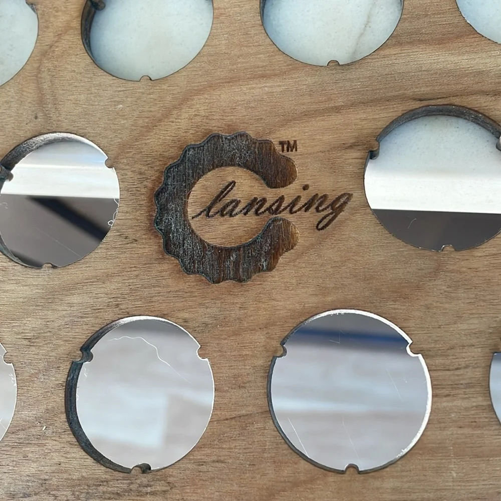 Wood beer cap map Michigan